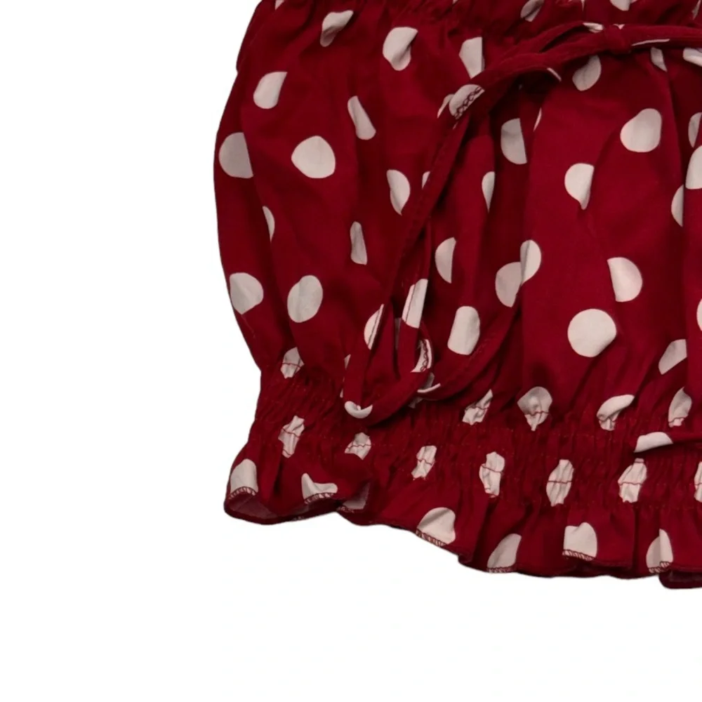 SHEIN size medium red crop top with white spots in perfect condition shirt! - Picture 6 of 8